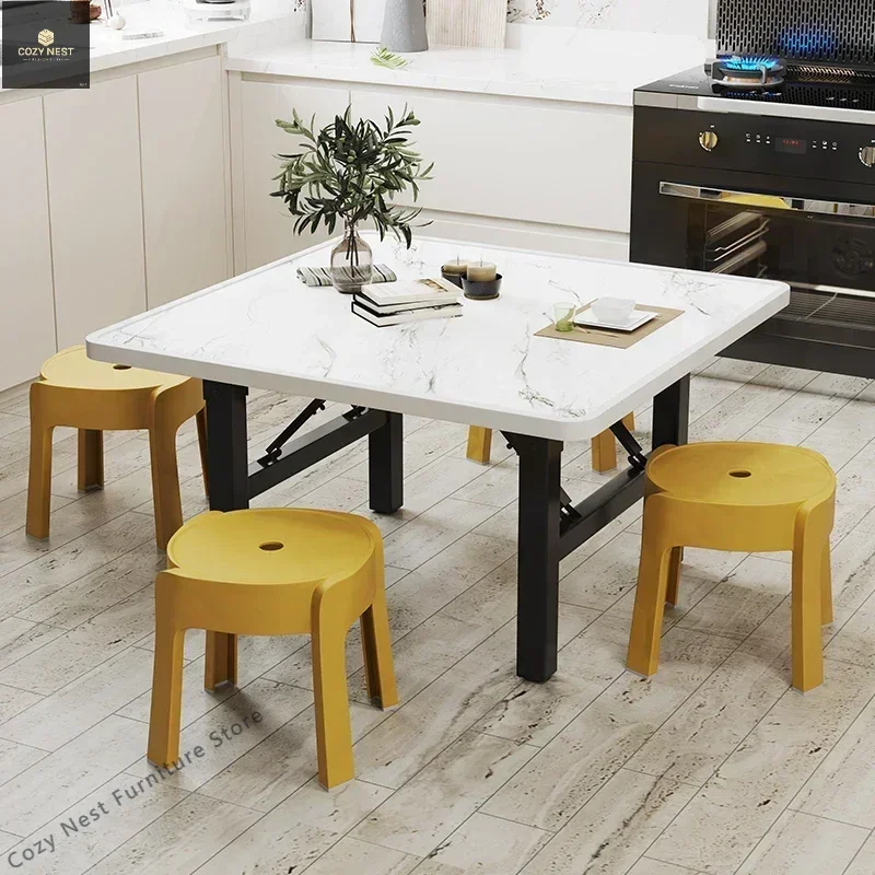 Foldable  Small household dining  Small  Simple rental house Outdoor por stall Square
