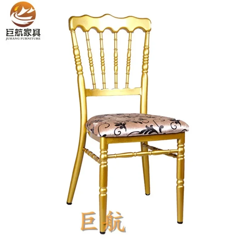 Outer gold fixed seat bag Napoleon chair, western restaurant castle chair