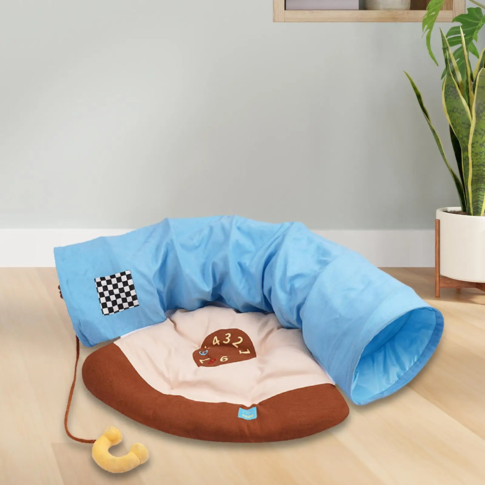 Cat Tunnel and Bed Toy Set Interactive Kitty Training Playing Hut Hideout Cat Cave for Dogs Hamster Bunny Rabbit Ferrets