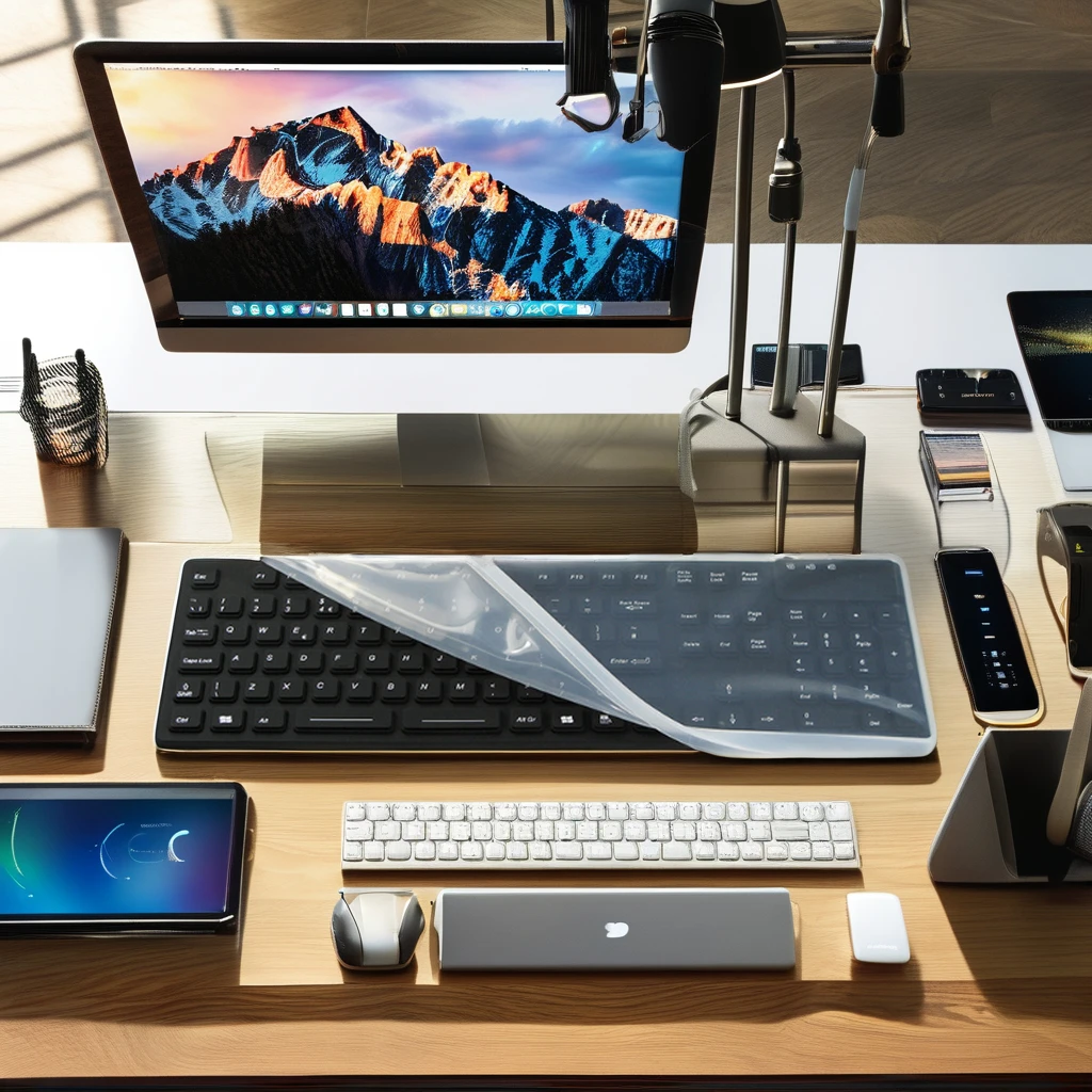 2025Black Desktop Keyboard LED Backlit USB Interface 104/105 Numeric Keys Wired Silicone Washable Black Switch Plastic Body New