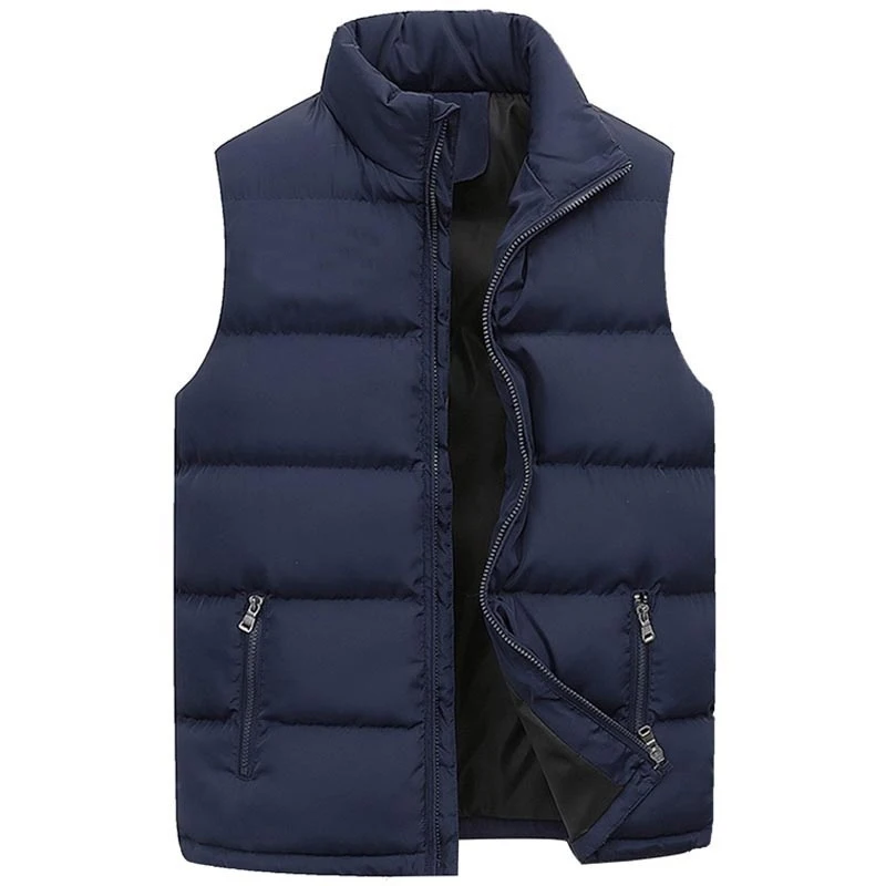Men and Women Fashion Autumn Winter Waistcoat Coats & Jackets Thicken Stand Collar Solid Color Cotton Vest Down Jacket Sleeveles