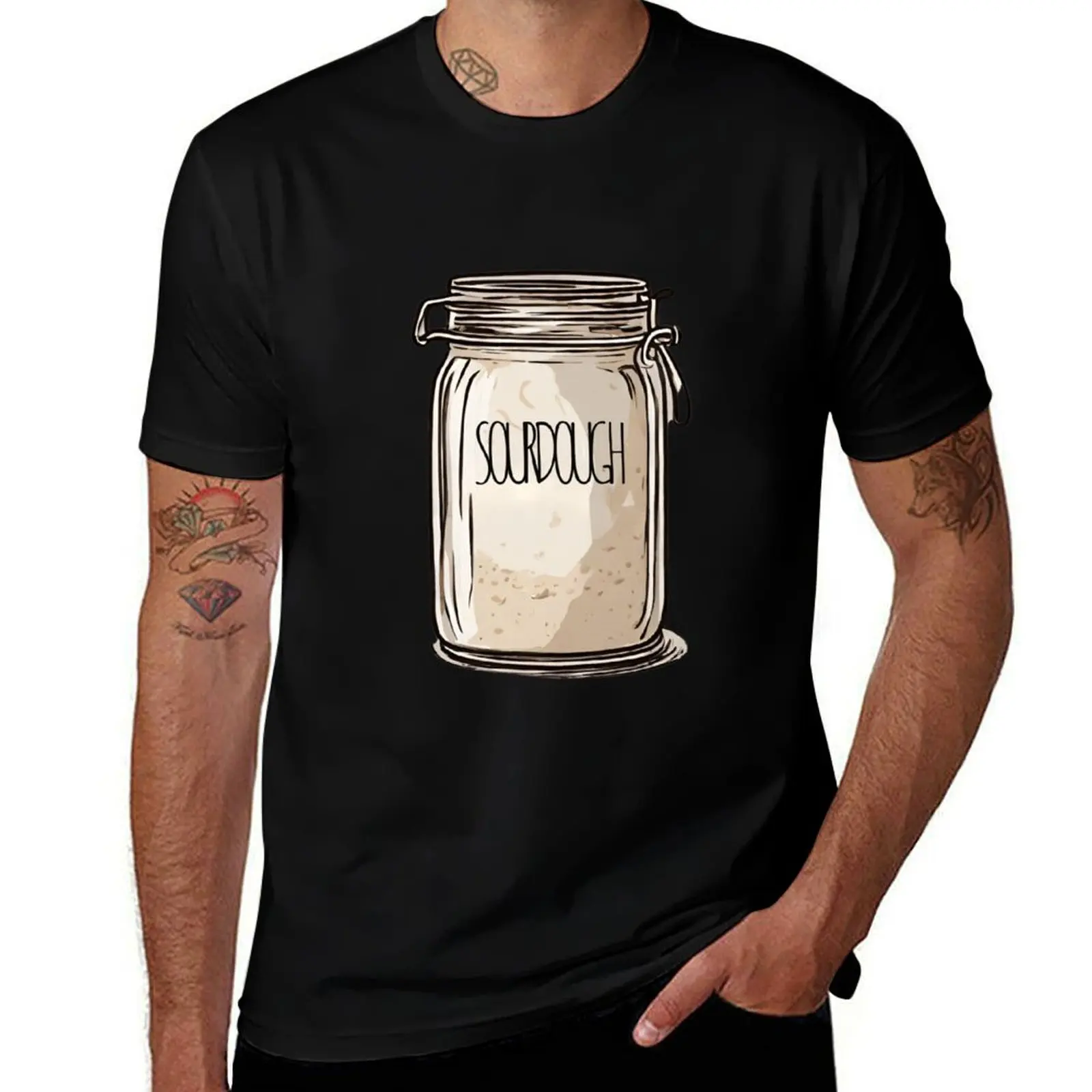 Sourdough Starter T-Shirt heavyweights football t shirt men t shirts