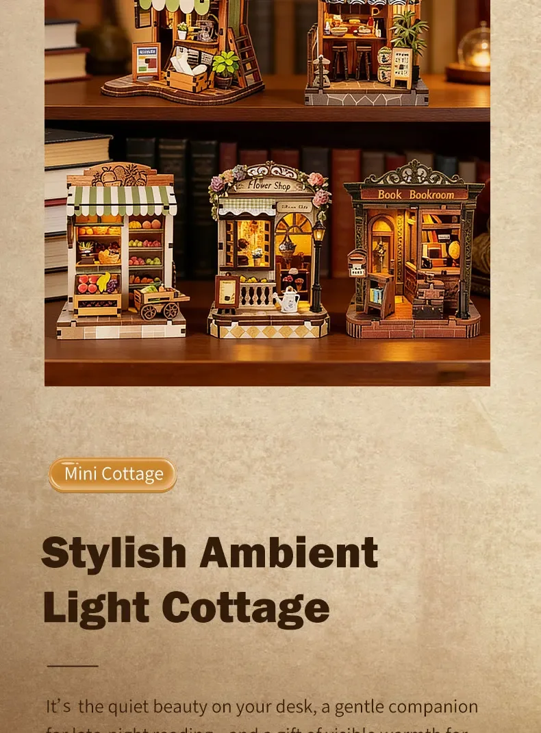 DIY Holz-Miniatur Japanische Taverne mit Beleuchtung als Geburtstagsgeschenk für Freunde, Heimdekoration und Bastelarbeiten – Detail 5