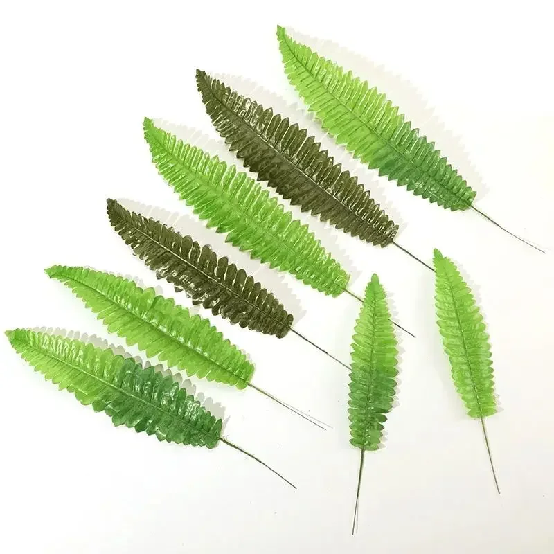 

60pcs 50cm Artificial Plant Tropical Palm Leave Branch Fern Boston Monstera leaf Fake Foliage for Wedding Home Party Decor