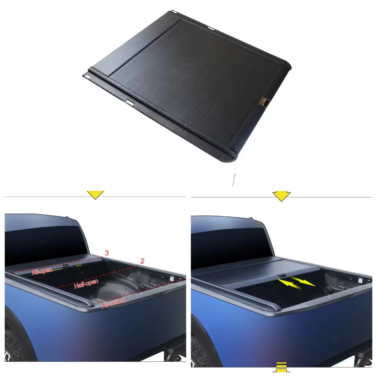 

Pickup Tonneau Cover Roller Shutter Lid Truck Bed Rolling Curtain Push Pull Back Box Cover for Navara Dongfeng DF6