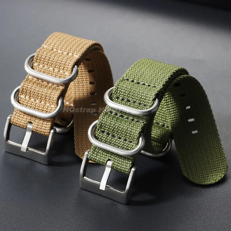 مضلع النايلون حزام (استيك) ساعة 20 مللي متر 22 مللي متر ل Seiko ل أوميغا سوار رشاقته قماش حزام المنسوجة الرياضة معصمه الفضة الأسود مشبك