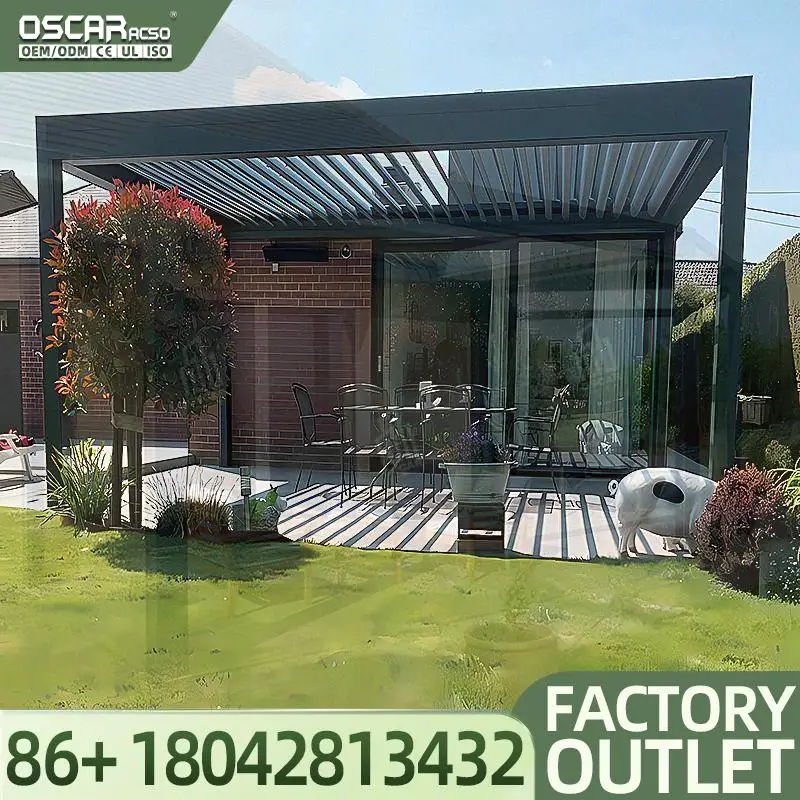 Aluminum Bioclimatic Louvered  for Garden Patio and Poolside Outdoor Use Designs Innovative Pergola