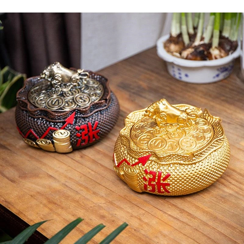 Lucky Bag Shape Ashtray Office Desk Decoration Smoking Accessories for Weed Resin Crafts Gifts Boyfriend