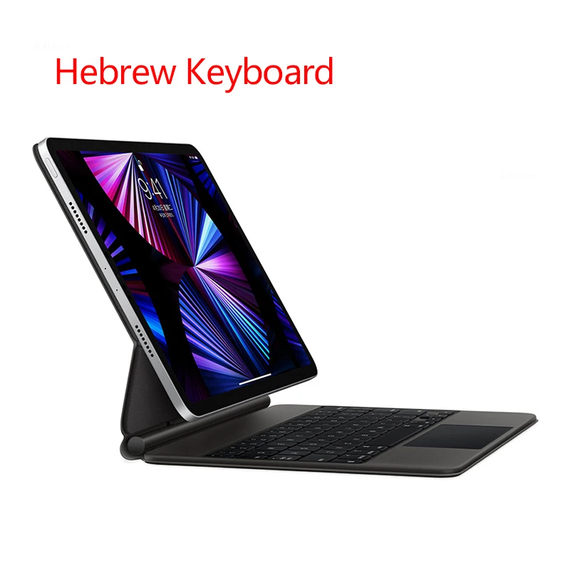 AJIUYU Magie Tastatur Für iPad Pro 11 2022 2021 2020 2018 1st 2nd 3rd 4th Gen Fall Tastatur Arabisch Spanisch Portugiesisch hebräisch Russisch 3