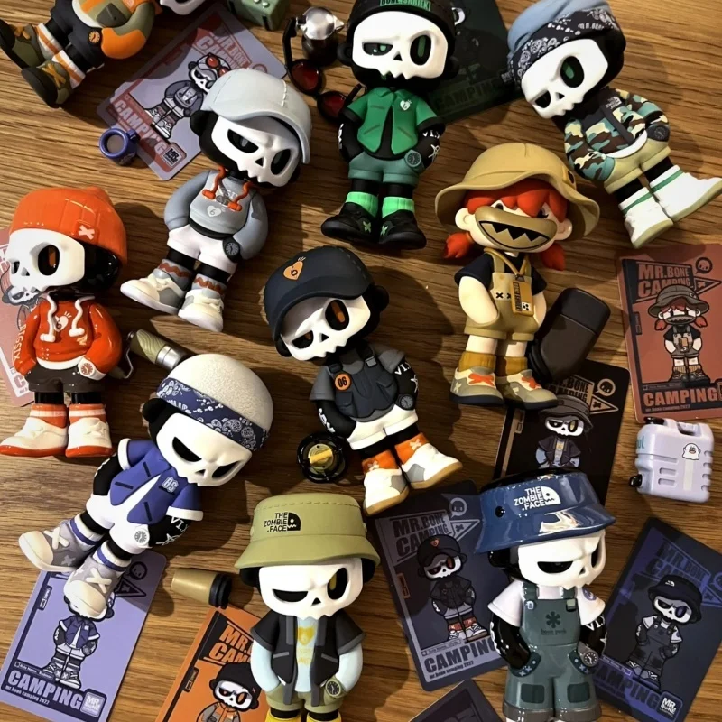 New Popular Mr.Bone Mr. Bones 4th Generation Camping Series Figure Model Toys Cool Anime Figure Model Designer Doll Trendy Gifts