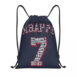 Bolsa de fútbol con cordón para hombre y mujer, mochila plegable para gimnasio, deportes, fútbol, Mbappes, almacenamiento de entrenamiento