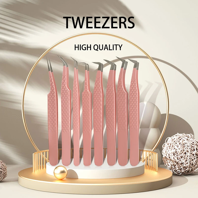 SENSE LASHES Tweezers Stainless Steel Professional Superhard High Precision Tweezer For Lashes Eyelash Extensions Supplies Kit