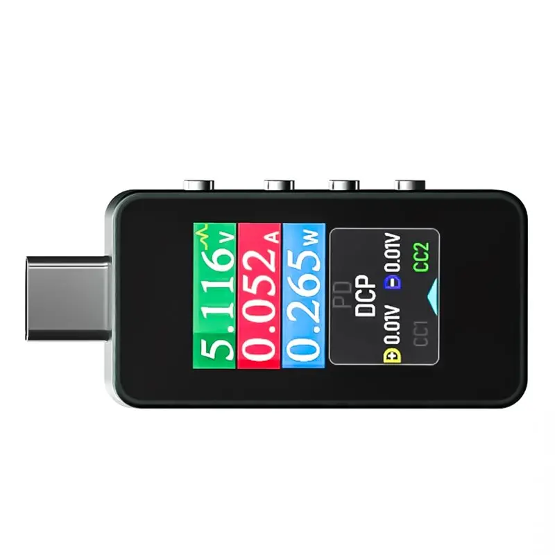 Hot-RK-C1 Power Meter Color Screen Fast Charging Tester Voltage Ammeter 8A Gravity-Rotation Tester