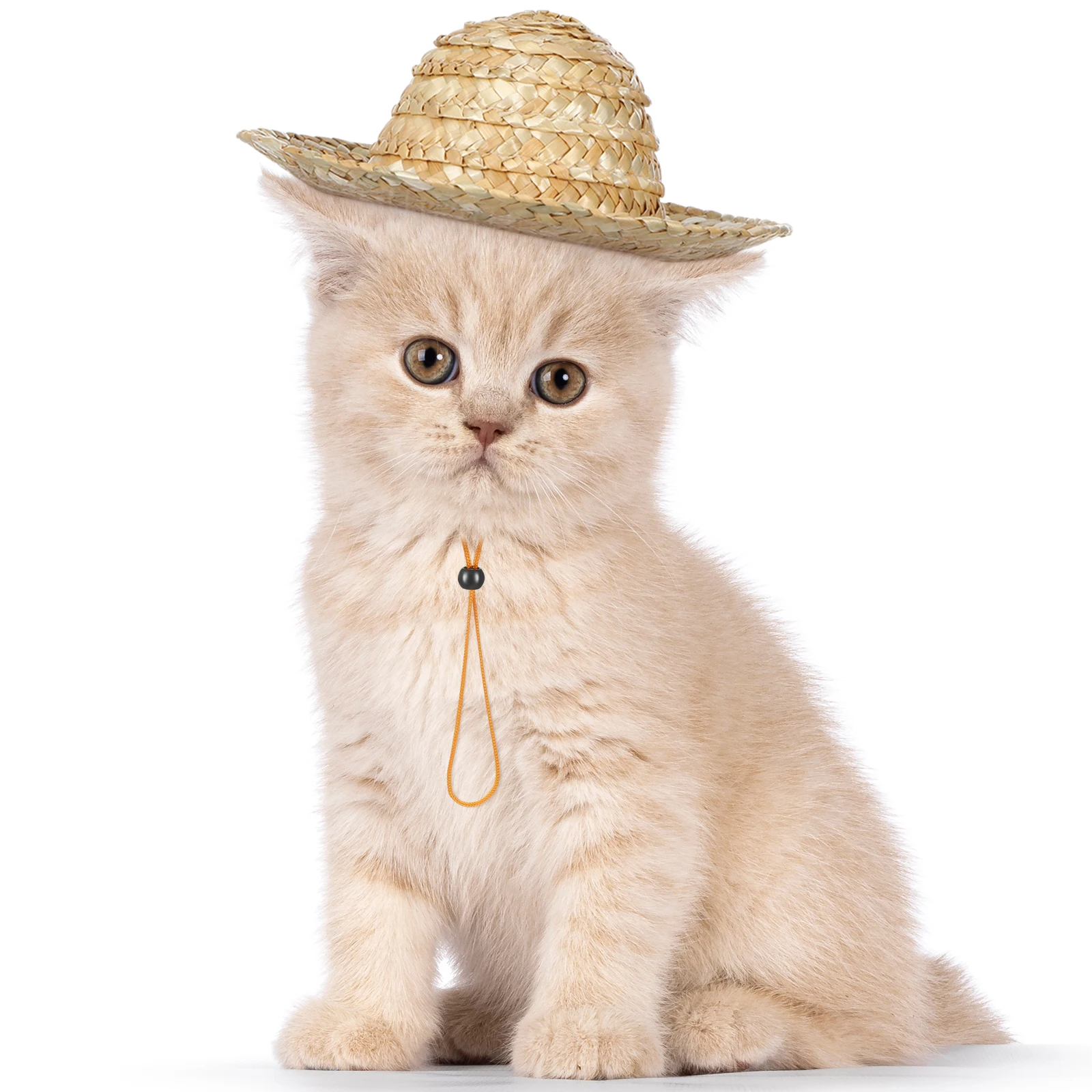 

Sun Hat Vintage Straw Hats for Dogs Cats Adjustable Elastic Band Beach Garden Pet Accessories Dog Hats Pet Straw Hat