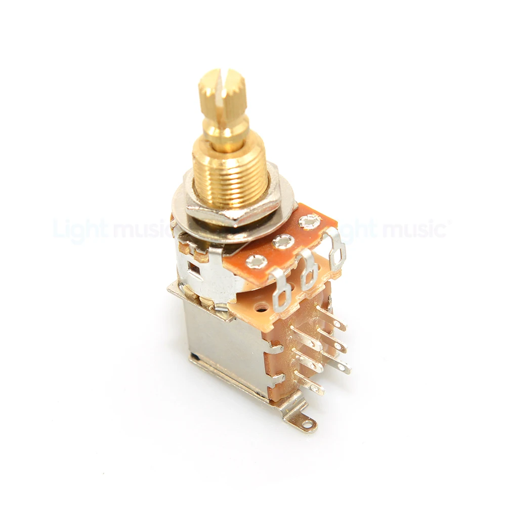 1pcs Guitar Potentiometer Push Push Potentiometer A250K / B250K / A500K / B500K Copper Short and Long Split Shaft