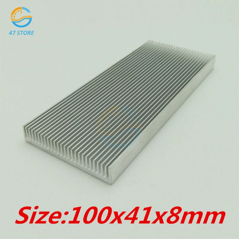 100x41x8mm Aluminum Heatsink Radiator Heat Sink for Speed Controller Circuit Board LED Driver Power IC Transistor Computer