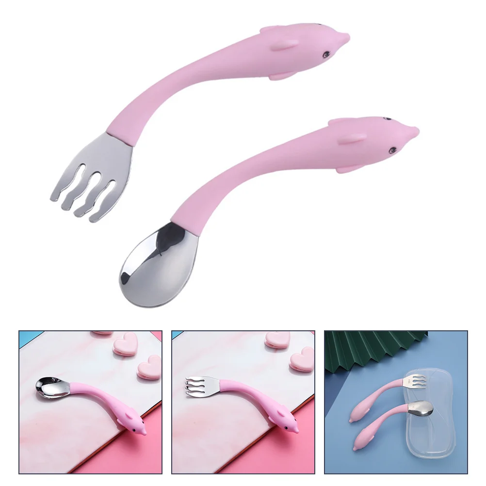 

Dinnerware Fork Spoon Cutlery to Feed Baby Dinning Utensils Newborn Toddler Tools