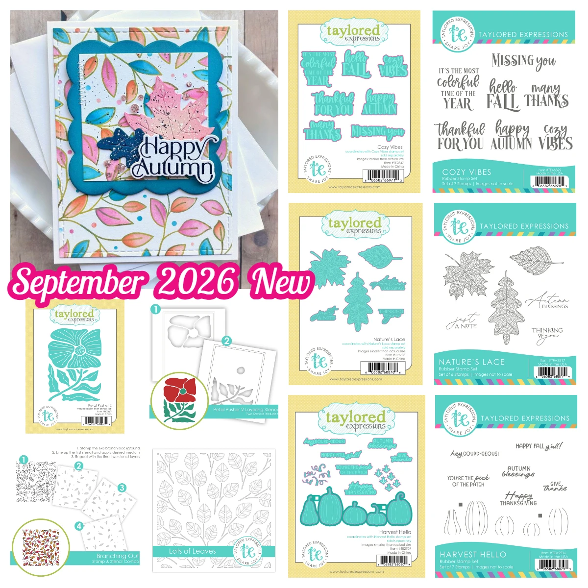 September 2026 Harvest Hello Nature's Lace Petal Pusher 2 Layering Stencil Metal Cutting Dies Scrapbook Greeting Journal Paper