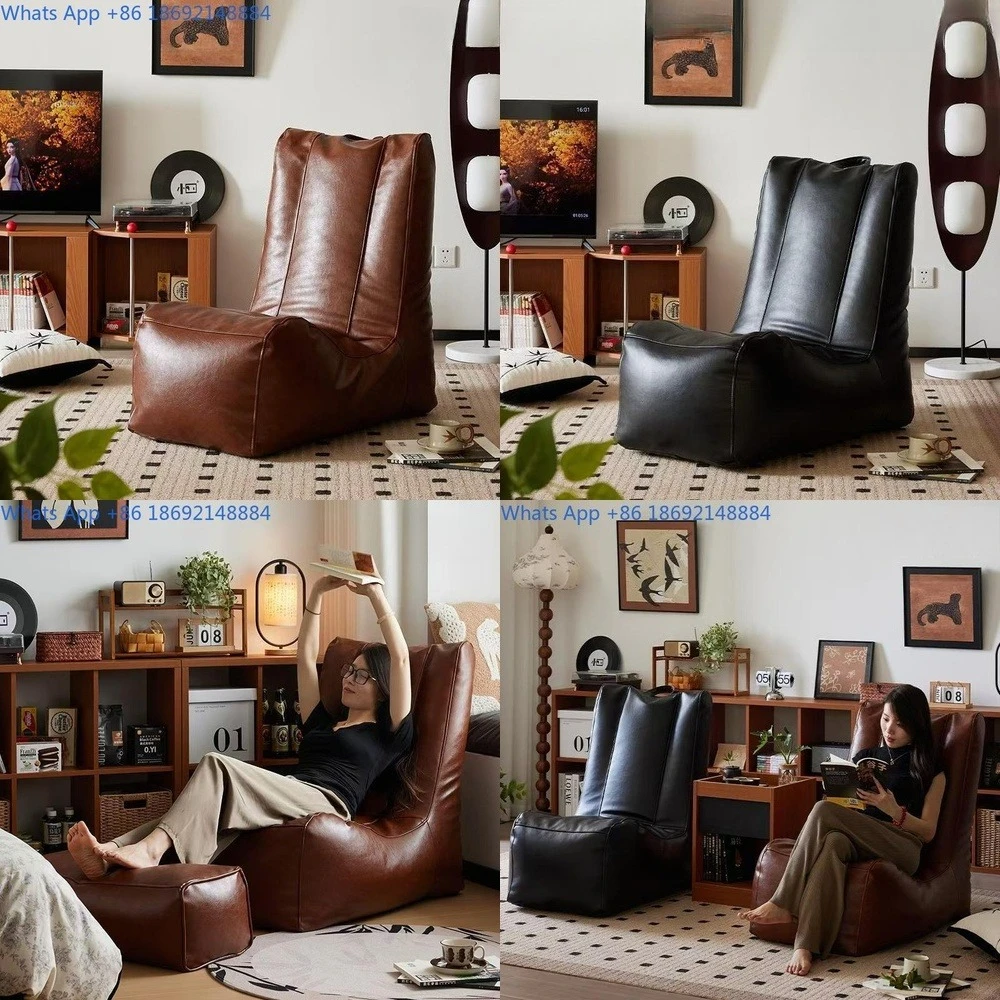 Lazy Sofa for Small Living Room Single Seater Recliner Vintage Style Corner Chair for Rest and Sleep