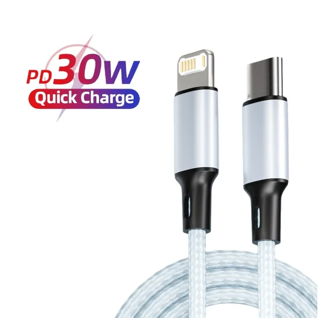 Ładowarka PD 30W do iPhone'a 15 11 12 13 14 Pro Max XR X XS Max 8 Plus Kabel do ładowania telefonu Akcesoria do szybkiego ładowania