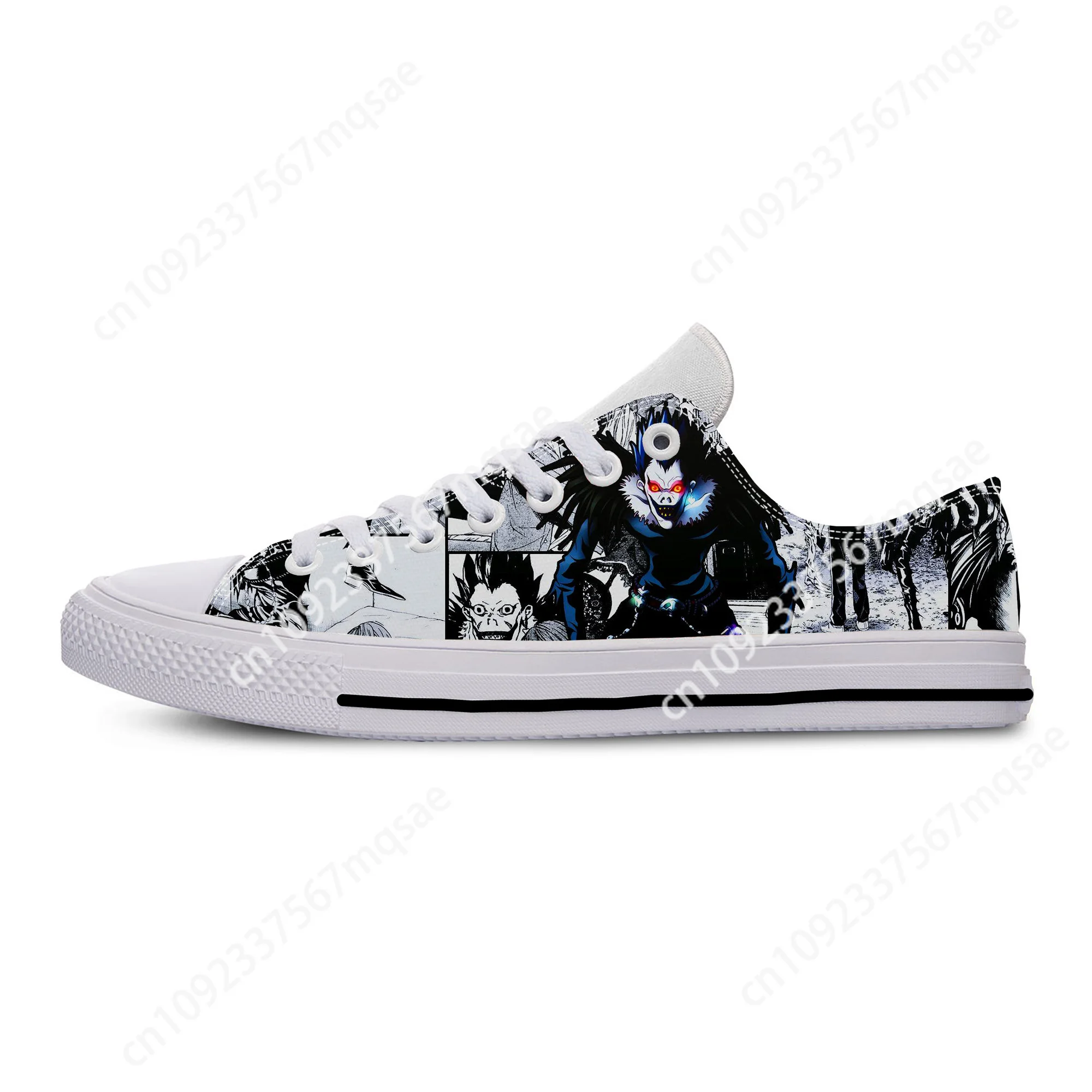 

Japanese Anime Manga Cartoon Demon Death Note Ryuk Casual Cloth Shoes Low Top Lightweight Breathable 3D Print Men Women Sneakers