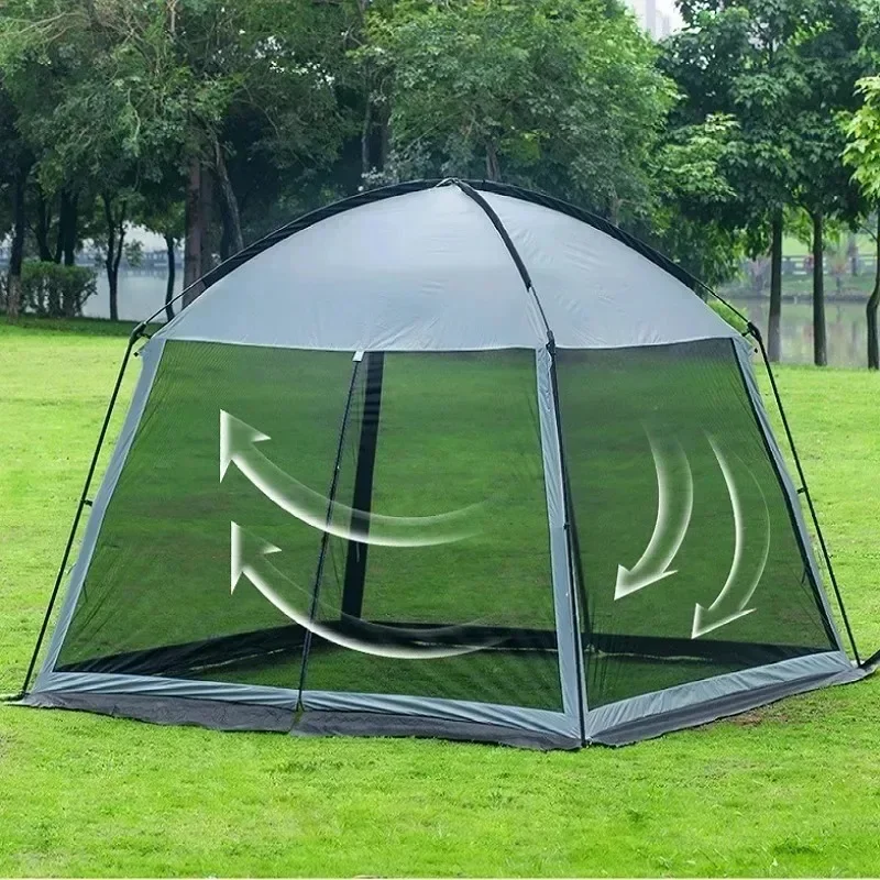 Large Camping Mesh Tent UV Resistant Mosquito Resistant Breathable Sunshade Tent Beach Sunshade Tent Beach Accessories