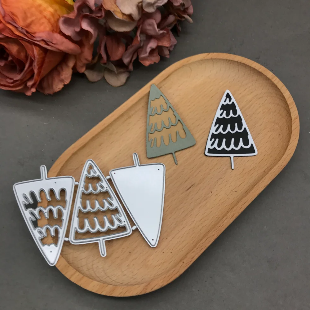 

1pcs metal cutting dies cut die mold 3pcs cute trees decoration Scrapbook paper craft blade punch stencils dies