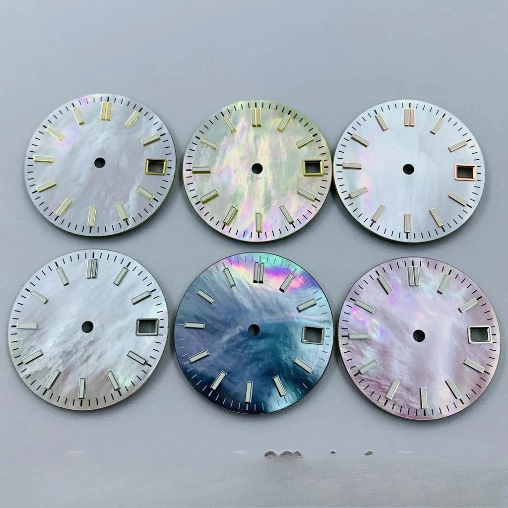 

Циферблат часов Goutent 28,5 мм, подходит для NH35 NH36, автоматический механизм, окошко календаря, подходит для заводной головки на 3 часах, заводной головки на 3,8 часах, зеленое люминесцентное покрытие.