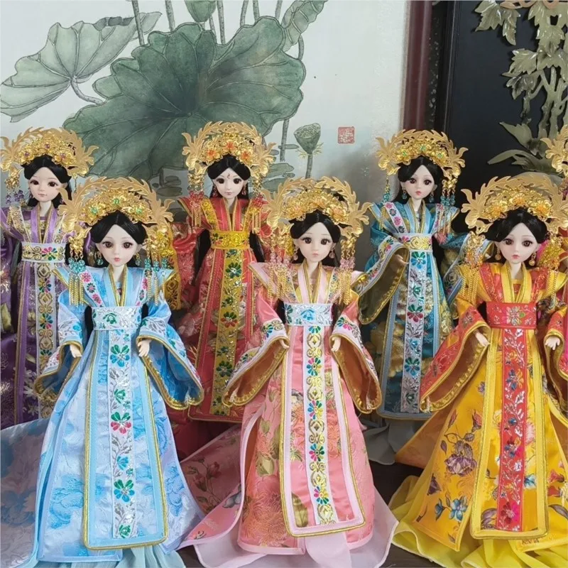

2026 New 5Colors Kids' Chinese Ancient Style Doll Chinese Girl 30cm Simple Hanfu Doll Toy Creative Children's Doll Toy LI935