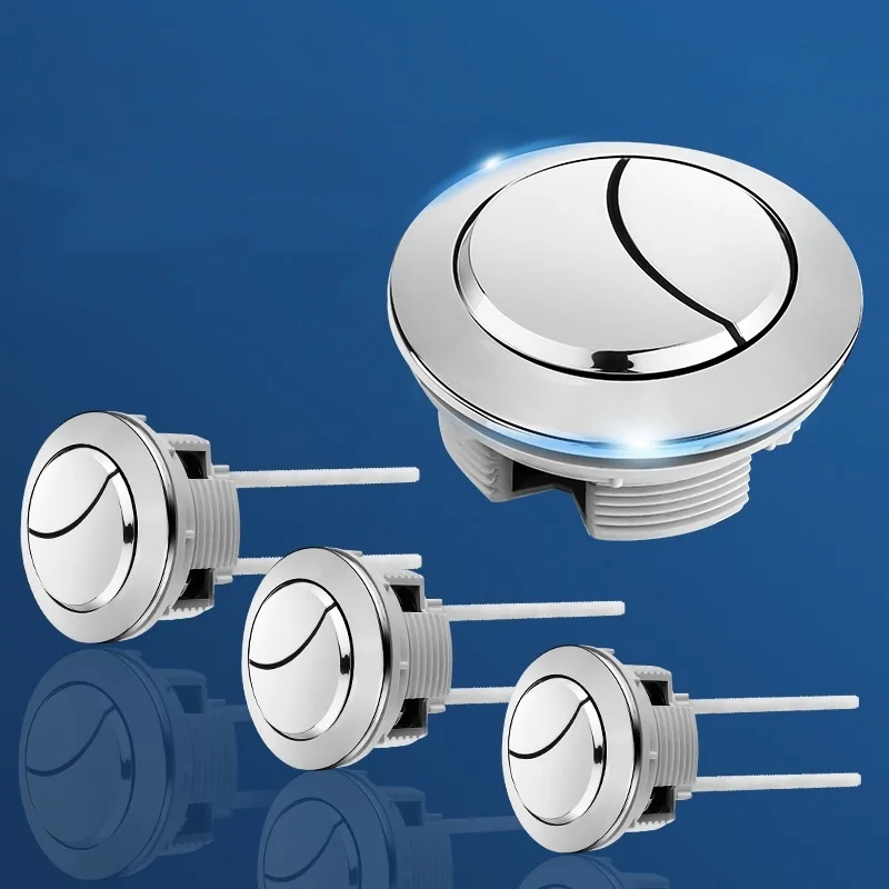 Universal with Thread Accessory Fittings Dual Push Flushing Bathroom Fixture Tank Button Dual Flush Valev Buttons Toilet Button