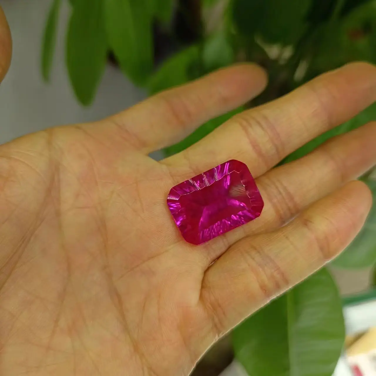 18x25mm Millennium cut lab grown ruby 3# corundum stone gemstone for ring