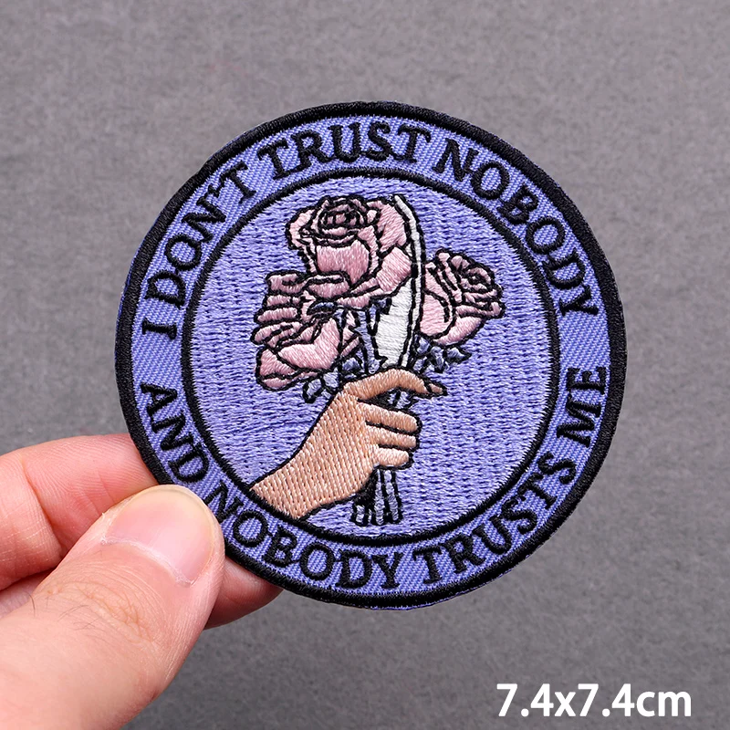 Slogan Copywriting Embroidery Patches For Clothing Thermoadhesive Patches On Clothes Letters Fusible Patch For Clothes Applique