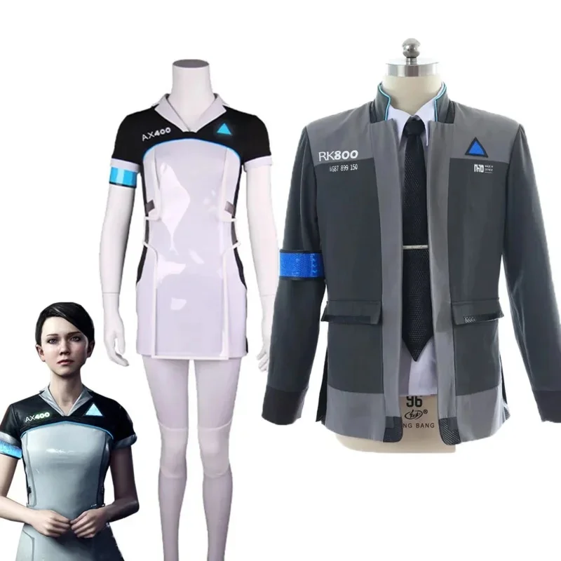 Премиум-костюм для косплея по игре Detroit: Become Human, костюм Коннора RK800, наряд агента Кара, код AX400, милое платье.