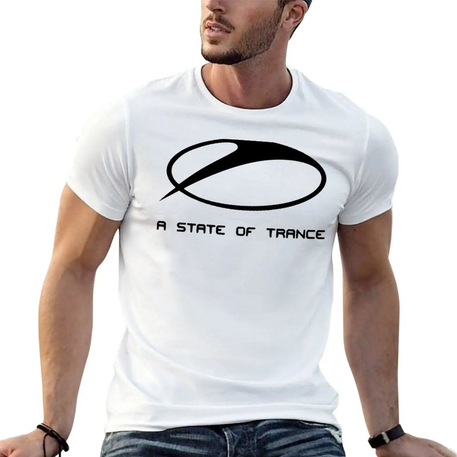 

Черная футболка с логотипом The State of Trance, мужская футболка с рисунком, футболки для мужчин, забавная футболка с рисунком