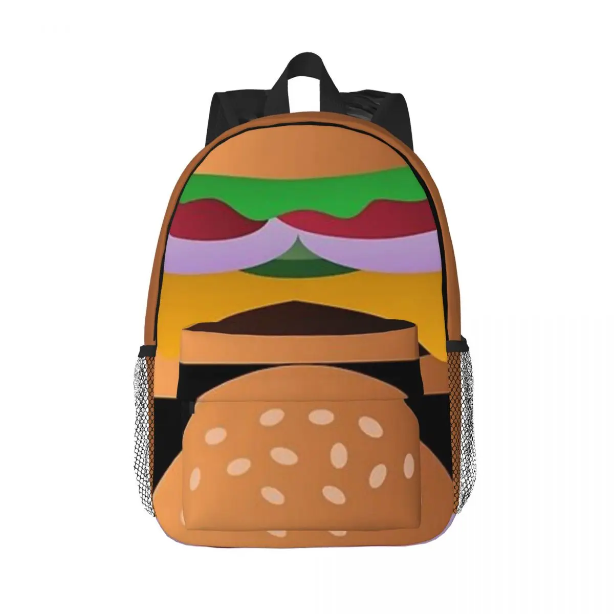 Cheeseburger New Fashion High Capacity Waterproof College Backpack Trendy Laptop Travel Book Bag 15inch