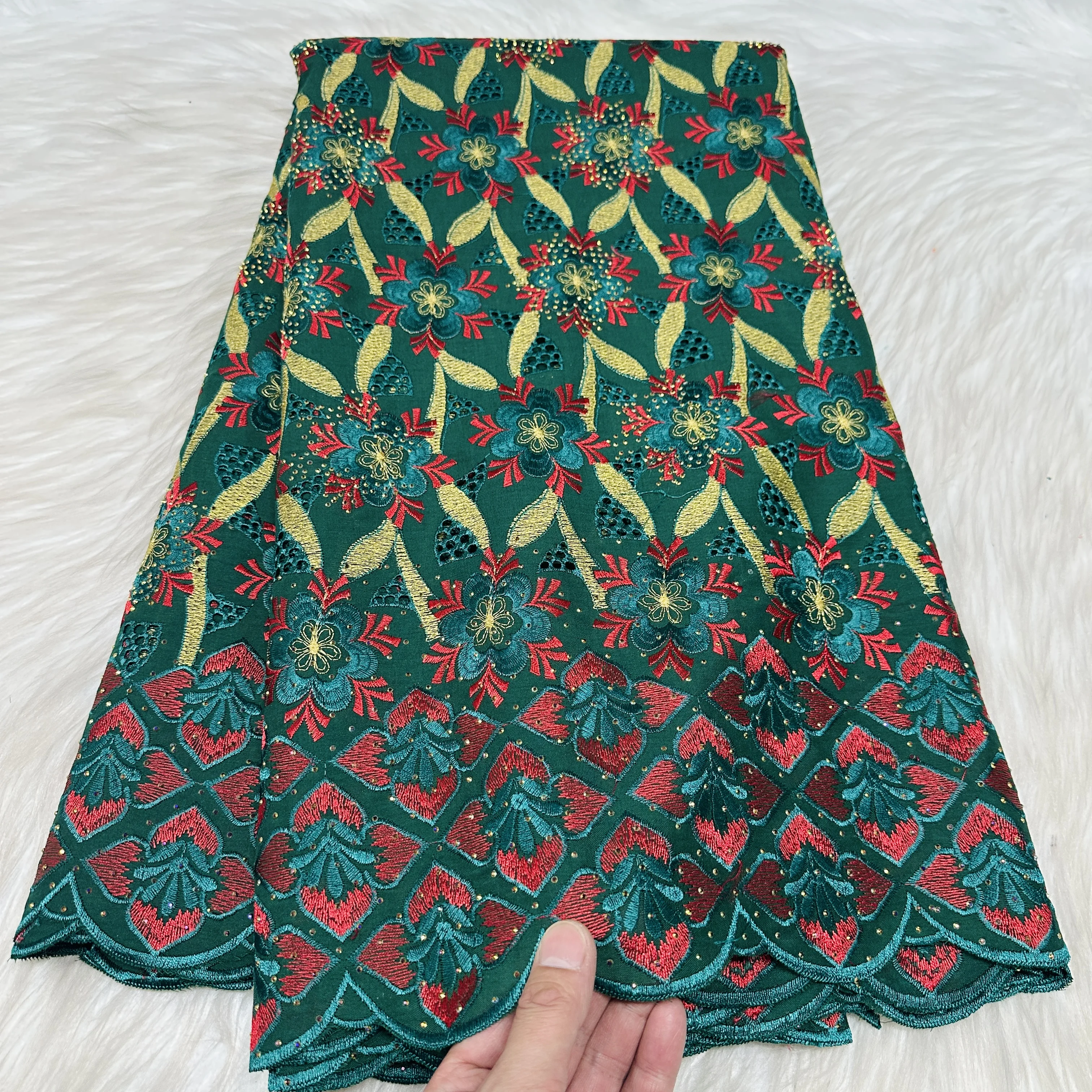 

Африканская кружевная ткань, швейцарский хлопок в Швейцарии, высокое качество, 2025, нигерийское кружевное платье с вышивкой для женщин, 5 ярдов