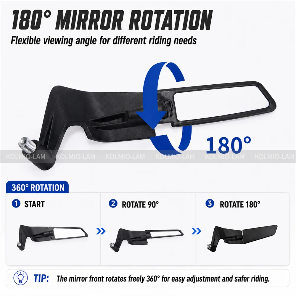 Fit for 2013 - 2025 HONDA PCX125 PCX150 PCX160 Motorcycle Winglets Mirrors PCX 125 160 150 Rearview Side Mirror 2024 2023 2021
