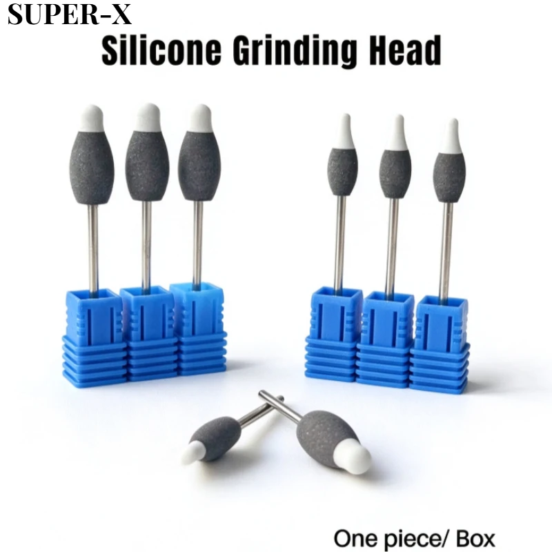 Dental Silicone Grinding Head 2.35mm Shank 180Grit Polishing Bur for Resin Porcelain Teeth Finishing Rotary Tool Parts Accessory