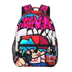 BoyFriend FNF. Brick Wall Backpacks Boys Girls Bookbag Children School Bags Cartoon Travel Rucksack Shoulder Bag Large Capacity