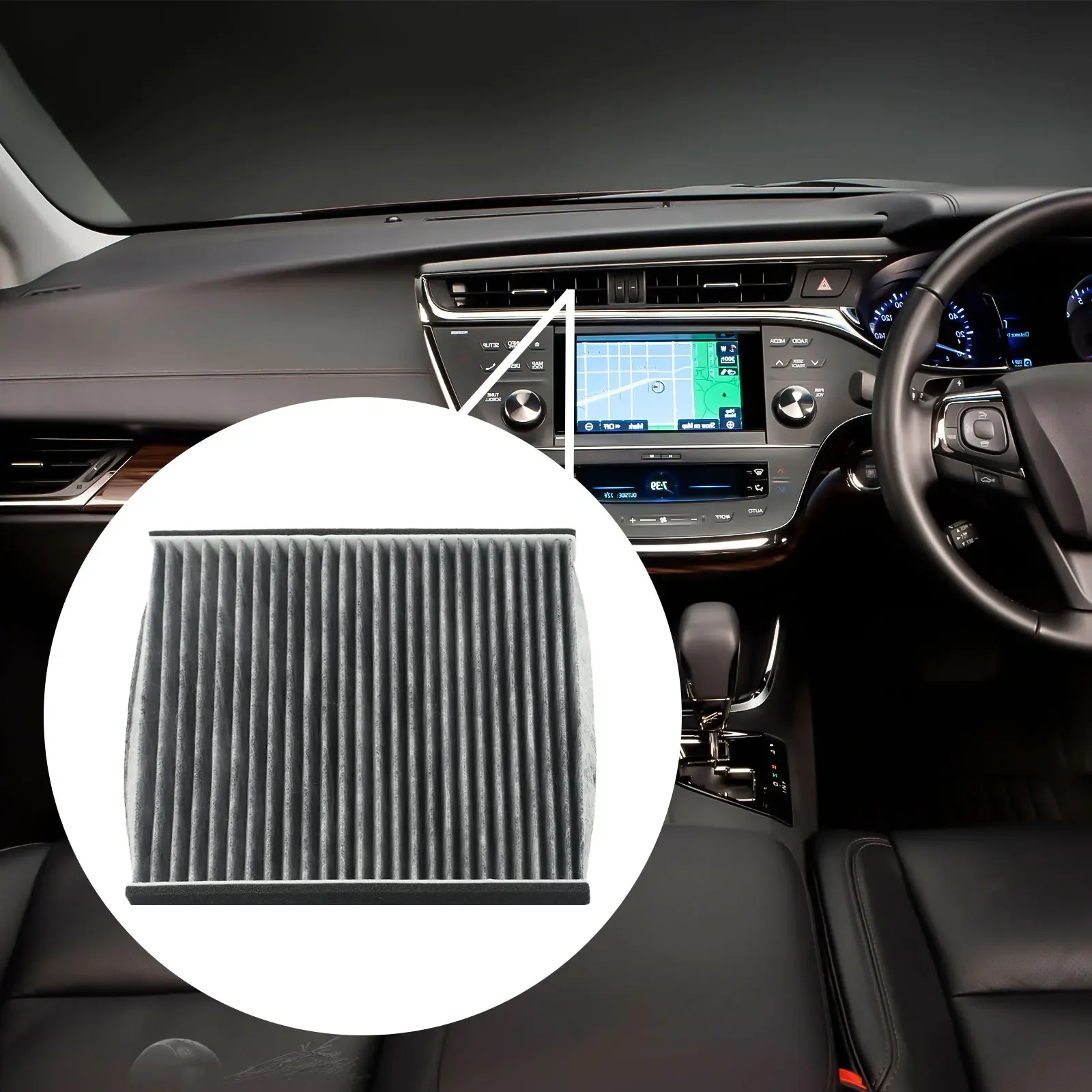 Accessories Car Air Filter Carbon-containing High Quality Non-woven Parts Practical Easy To Install Replacement