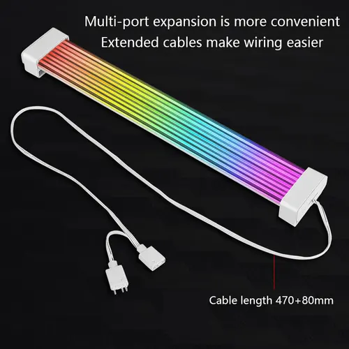 Imagen 2 del producto Placa de luz ARGB flexible OEM, adecuada para tarjetas gráficas de 24 pines/8 pines/2x8 pines/12VHPWR, luz decorativa para placa base, accesorios para PC.