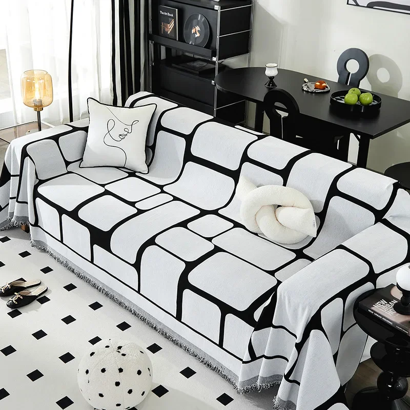 Sofa Cover Modern Simple All Season Universal Non Slip Waterproof Cat Scratch Resistant Sofa Couch Cover Cloth Backrest Towel