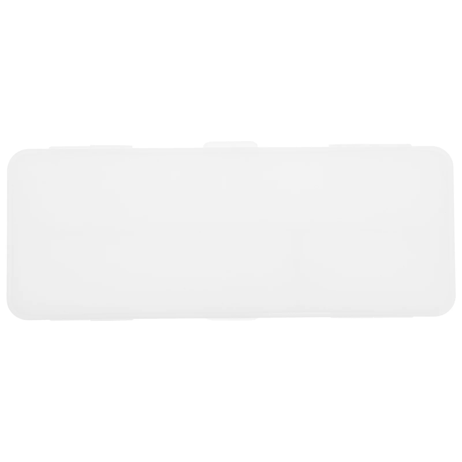 

Double Layer Pencil Box Large Capacity Transparent Frosted Hard Plastic Snap-Tight Lid Case For School Office Stationery Storage