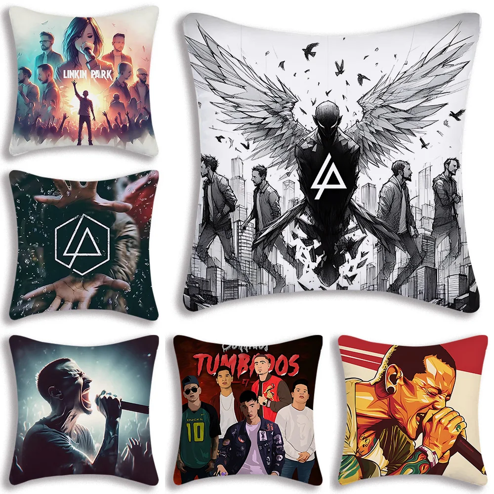 

World Famous rock band Linkin P-Park Pillow Covers Sofa Decorative Home Double-sided Printing Short Plush Cute Cushion Cover