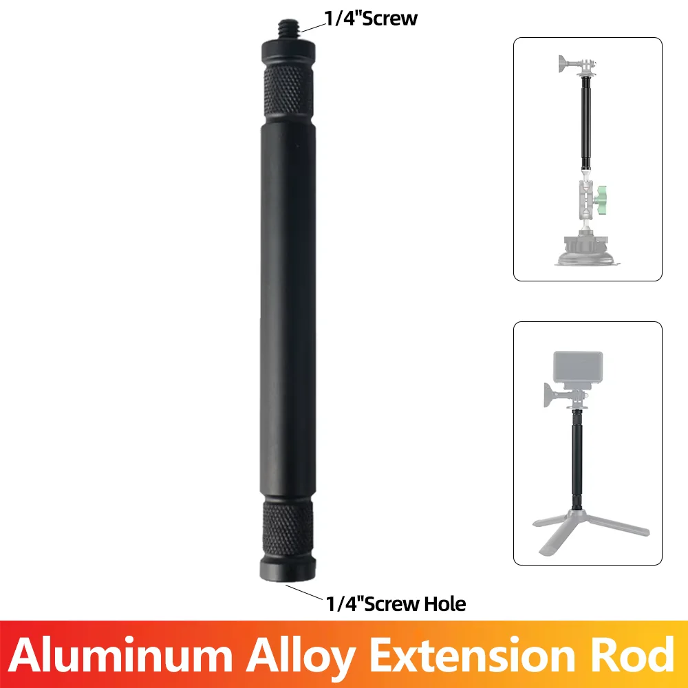 Aluminum Alloy Extension Rod Metal Holder for GoPro Hero 13 12 11 10 9 8 Insta360 SJCAM AKASO DJI OSMO Action Camera Accessories