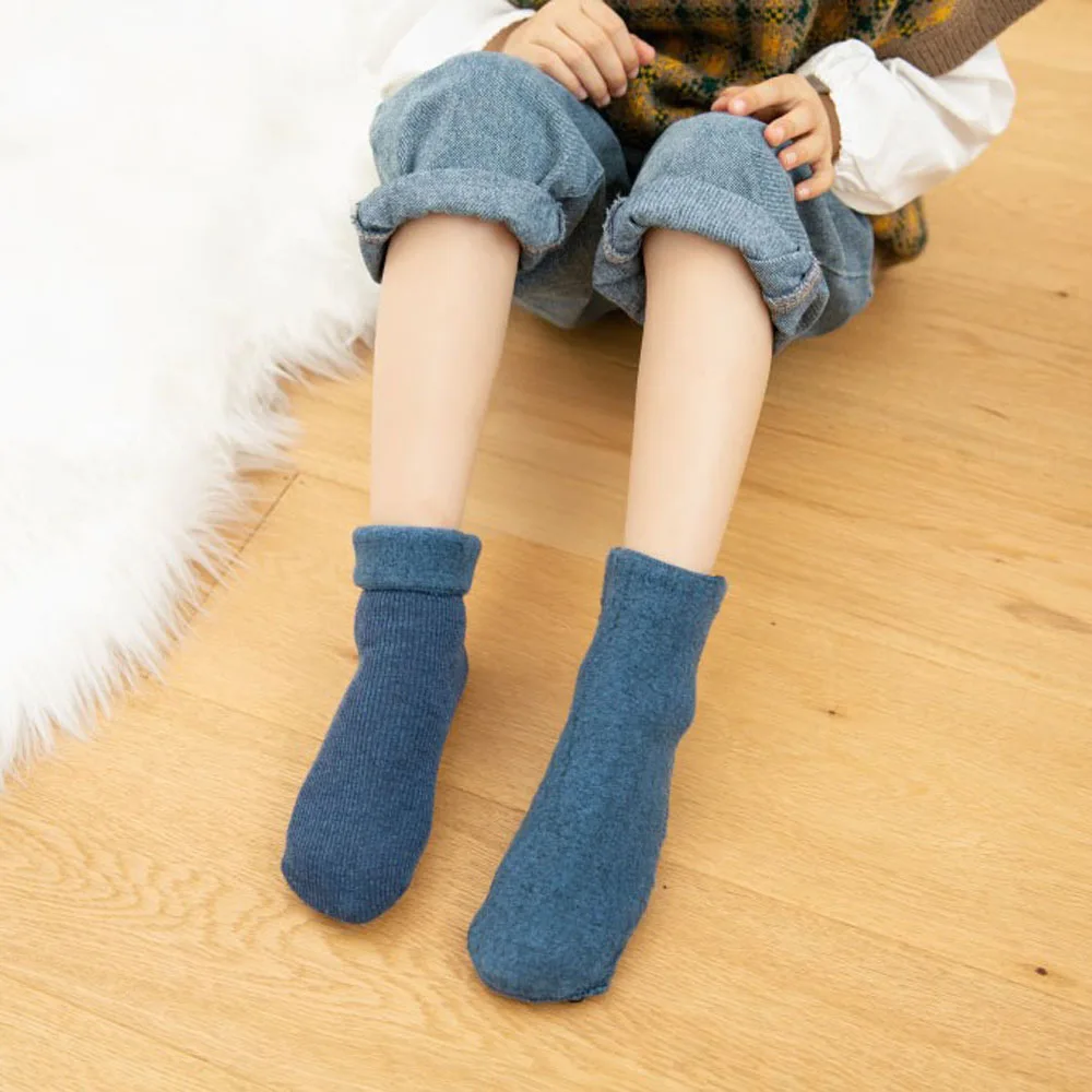 3-12 Y Boys Girls Toddler Winter Baby Thickening Plush Socks Children Hosiery Floor Socks