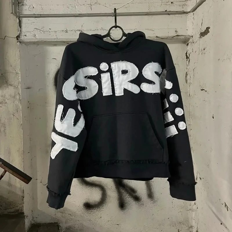 Modieuze lange mouwen casual veelzijdige dames hoodies met capuchon Amerikaanse retro gothic harajuku esthetiek losse trui met capuchon