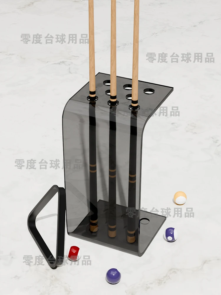 Multi-Hole Cue Holder Cue Storage Rack Premium Acrylic Pool Cue Stand Vertical Pool Cue Storage Display Rack Club