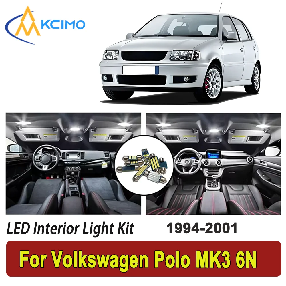 

New Light Bulb For Volkswagen Polo MK3 6N 6N1 6N2 (1994-2001) Premium Bright LED Interior Dome Map Trunk Light Kit Car Led Lamps
