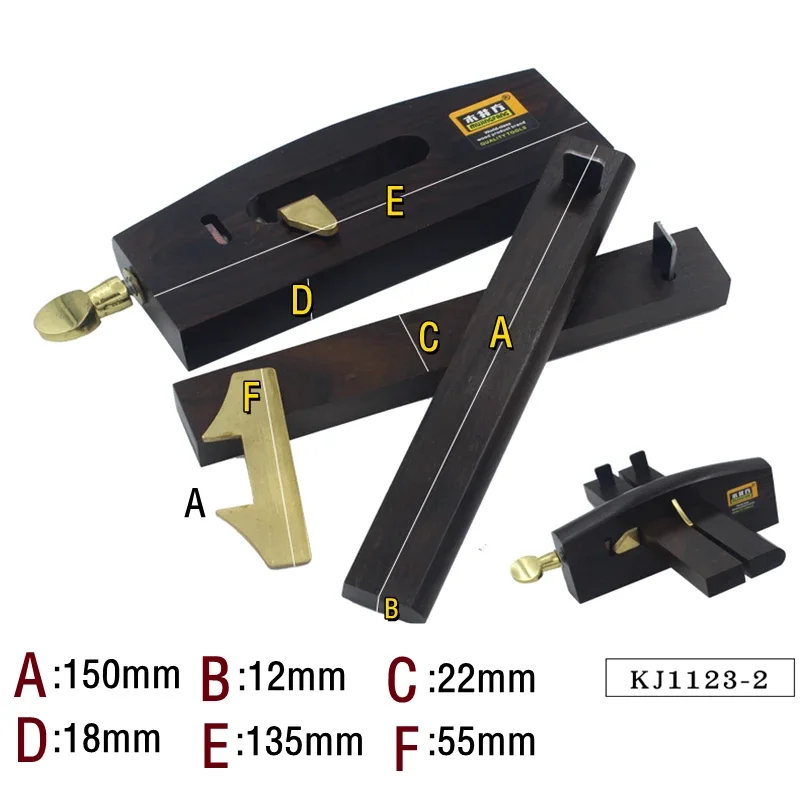 Pretty Japanese-style ebony brass screw single-stem/Double-stem Marking Gauge,Carpenter's scribers Screw Cutting Mark Scraper